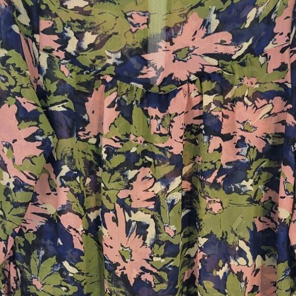 Fab' Rik Blouse Womens Medium Boho Cottagecore Romance French Sleek Shirt - Picture 7 of 9